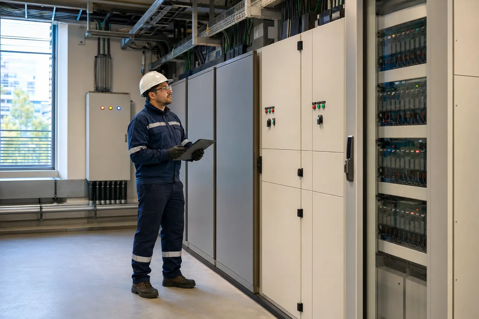 Técnico realizando una inspección preventiva documentada